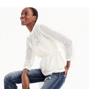 NWT J.Crew Point Sur eyelet top